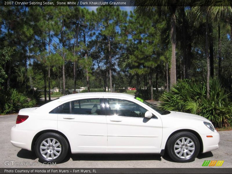 Stone White / Dark Khaki/Light Graystone 2007 Chrysler Sebring Sedan