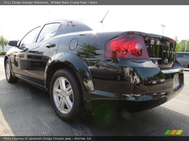 Brilliant Black Crystal Pearl / Black 2011 Dodge Avenger Mainstreet