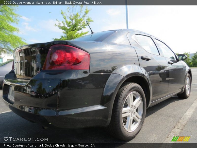 Brilliant Black Crystal Pearl / Black 2011 Dodge Avenger Mainstreet