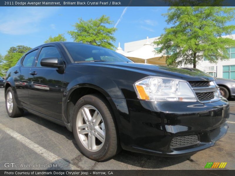 Brilliant Black Crystal Pearl / Black 2011 Dodge Avenger Mainstreet