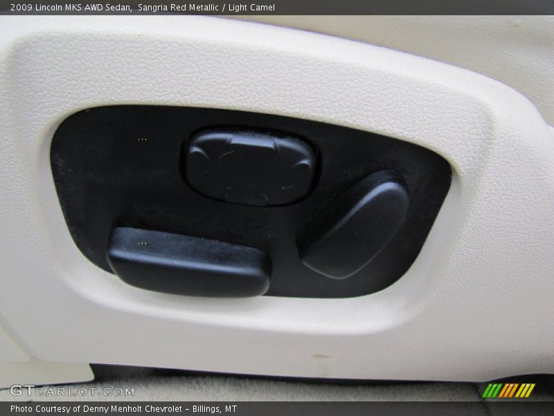 Sangria Red Metallic / Light Camel 2009 Lincoln MKS AWD Sedan