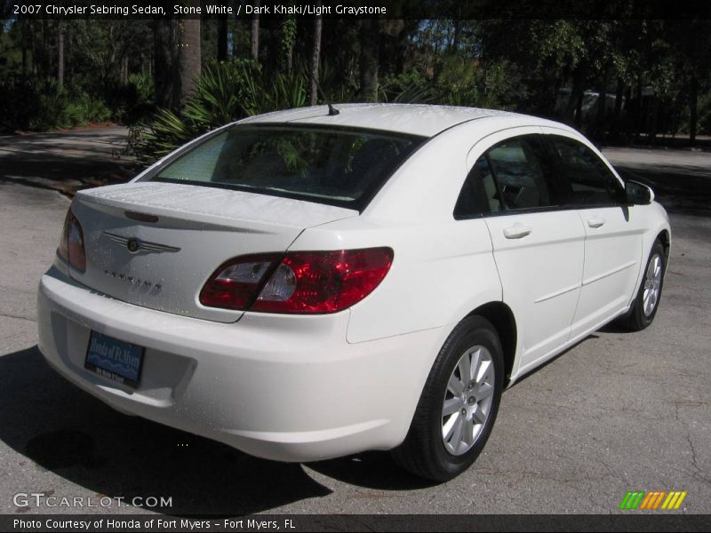 Stone White / Dark Khaki/Light Graystone 2007 Chrysler Sebring Sedan