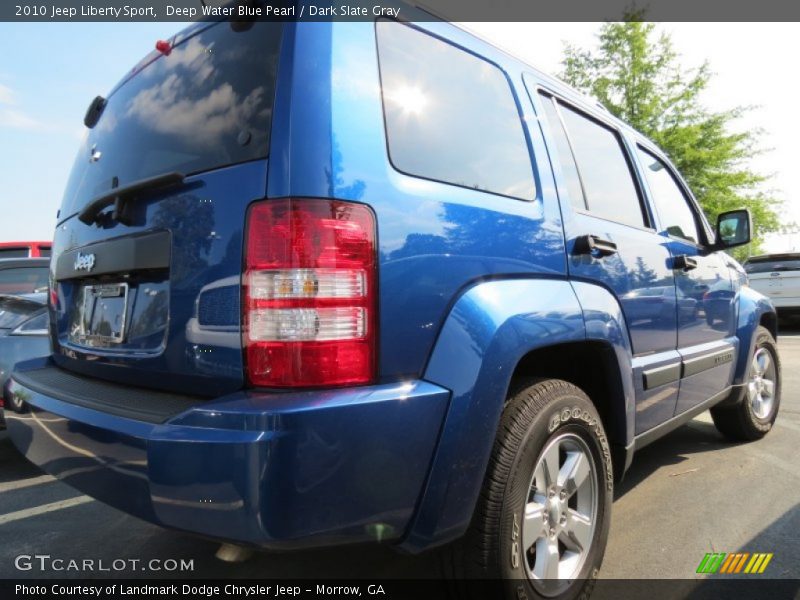 Deep Water Blue Pearl / Dark Slate Gray 2010 Jeep Liberty Sport