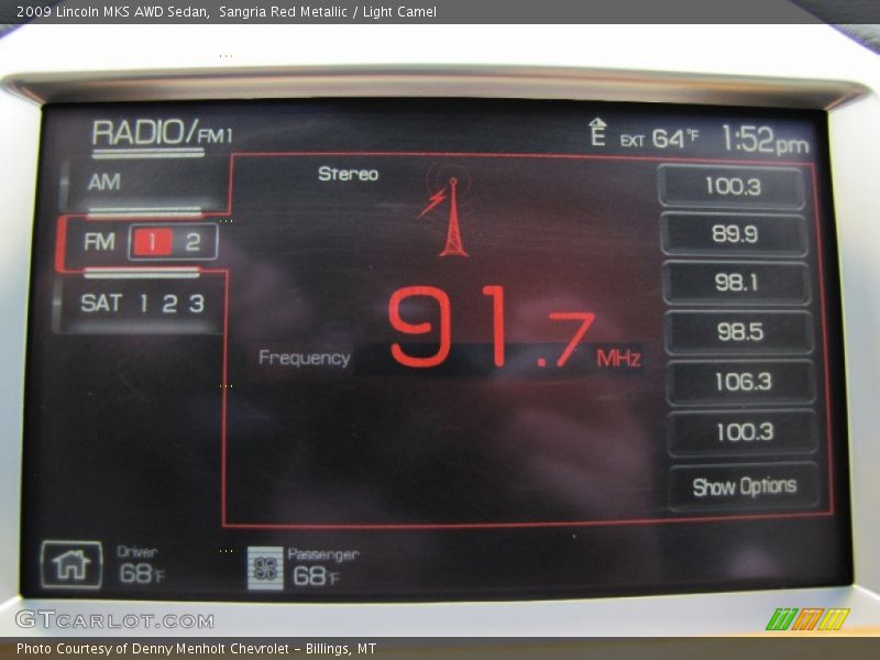 Controls of 2009 MKS AWD Sedan