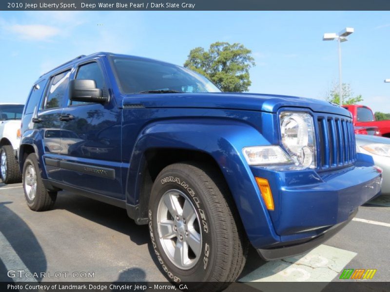 Deep Water Blue Pearl / Dark Slate Gray 2010 Jeep Liberty Sport
