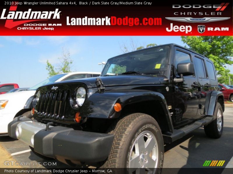 Black / Dark Slate Gray/Medium Slate Gray 2010 Jeep Wrangler Unlimited Sahara 4x4