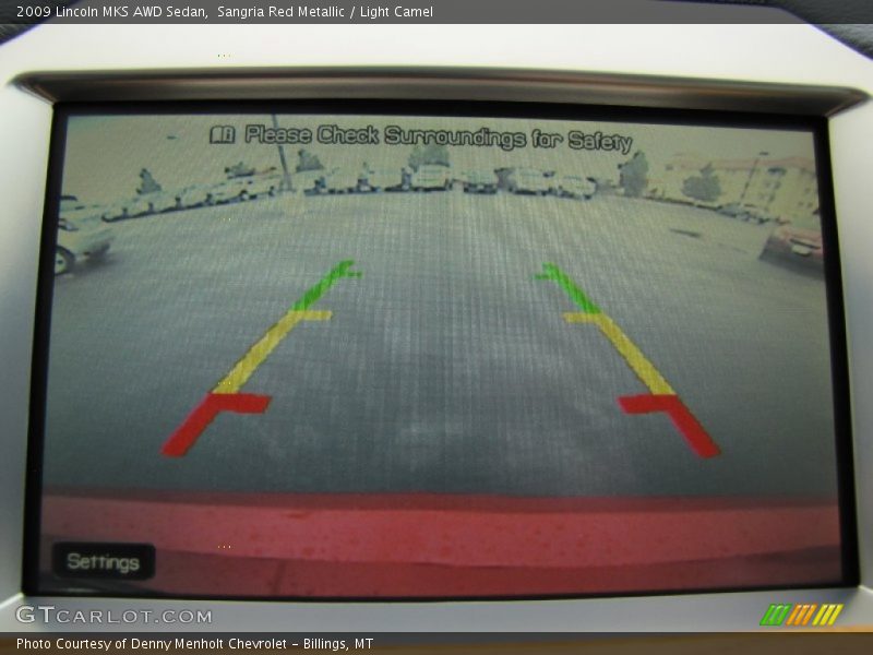 Sangria Red Metallic / Light Camel 2009 Lincoln MKS AWD Sedan