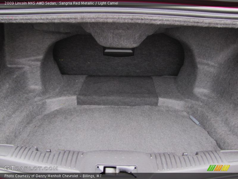 Sangria Red Metallic / Light Camel 2009 Lincoln MKS AWD Sedan