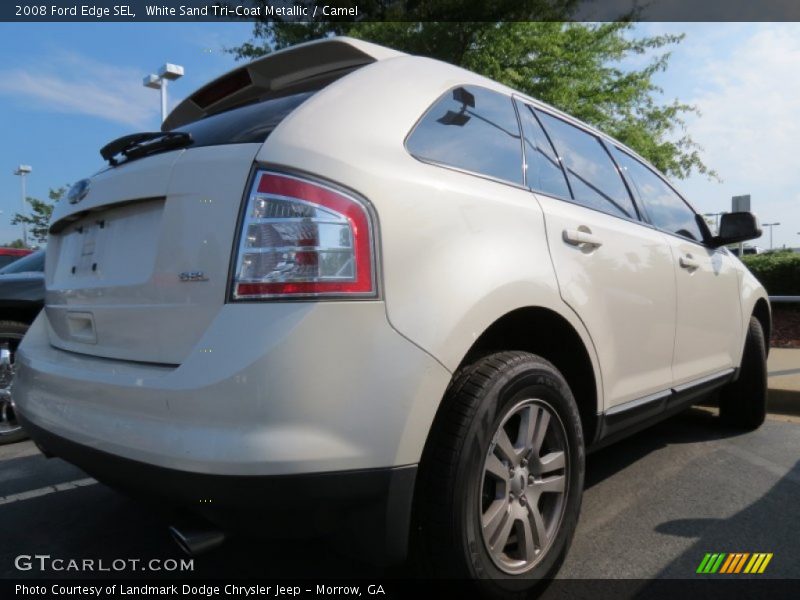 White Sand Tri-Coat Metallic / Camel 2008 Ford Edge SEL