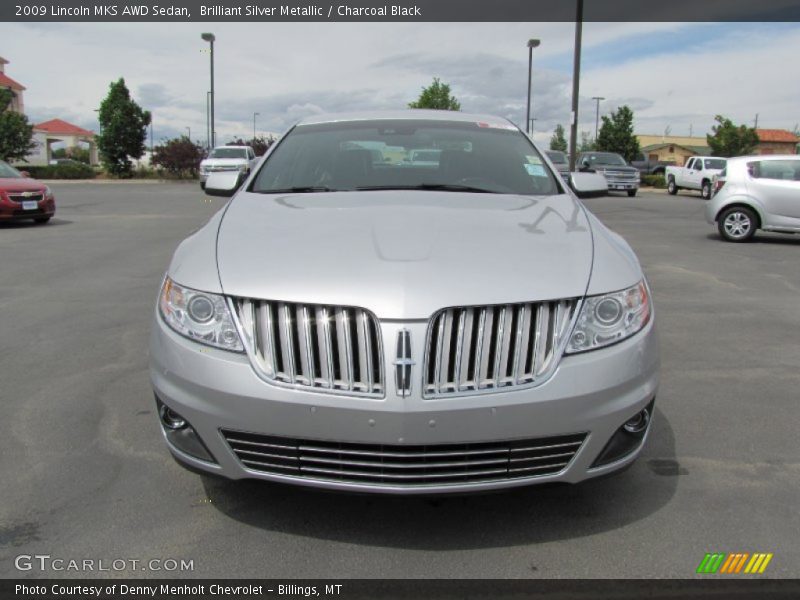 Brilliant Silver Metallic / Charcoal Black 2009 Lincoln MKS AWD Sedan