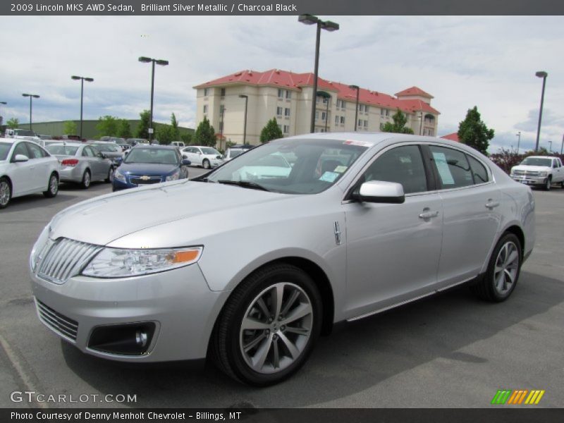 Brilliant Silver Metallic / Charcoal Black 2009 Lincoln MKS AWD Sedan
