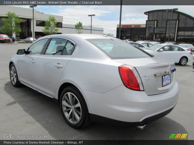 Brilliant Silver Metallic / Charcoal Black 2009 Lincoln MKS AWD Sedan