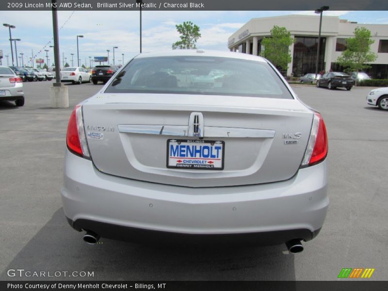 Brilliant Silver Metallic / Charcoal Black 2009 Lincoln MKS AWD Sedan