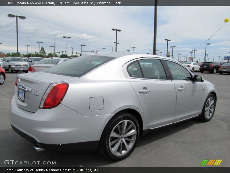 Brilliant Silver Metallic / Charcoal Black 2009 Lincoln MKS AWD Sedan
