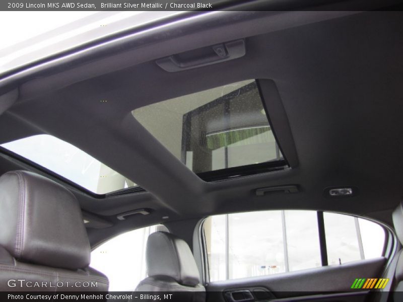Brilliant Silver Metallic / Charcoal Black 2009 Lincoln MKS AWD Sedan