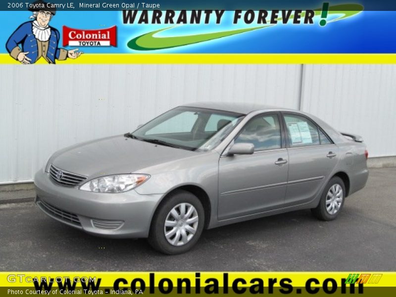 Mineral Green Opal / Taupe 2006 Toyota Camry LE