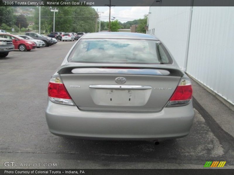 Mineral Green Opal / Taupe 2006 Toyota Camry LE