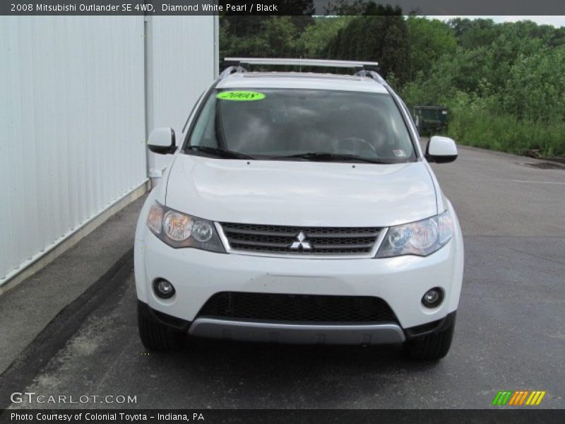 Diamond White Pearl / Black 2008 Mitsubishi Outlander SE 4WD