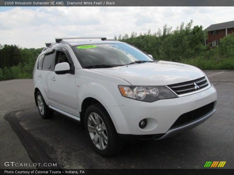 Diamond White Pearl / Black 2008 Mitsubishi Outlander SE 4WD