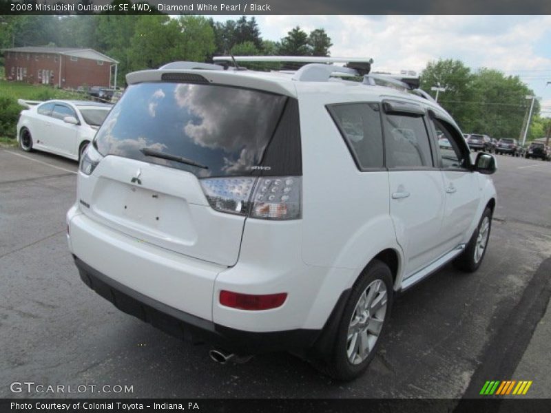 Diamond White Pearl / Black 2008 Mitsubishi Outlander SE 4WD