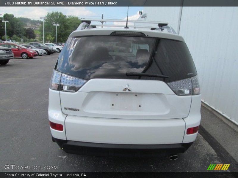 Diamond White Pearl / Black 2008 Mitsubishi Outlander SE 4WD