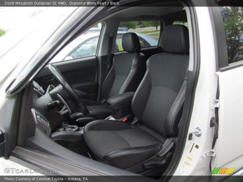 Diamond White Pearl / Black 2008 Mitsubishi Outlander SE 4WD