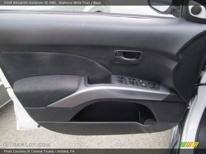 Diamond White Pearl / Black 2008 Mitsubishi Outlander SE 4WD