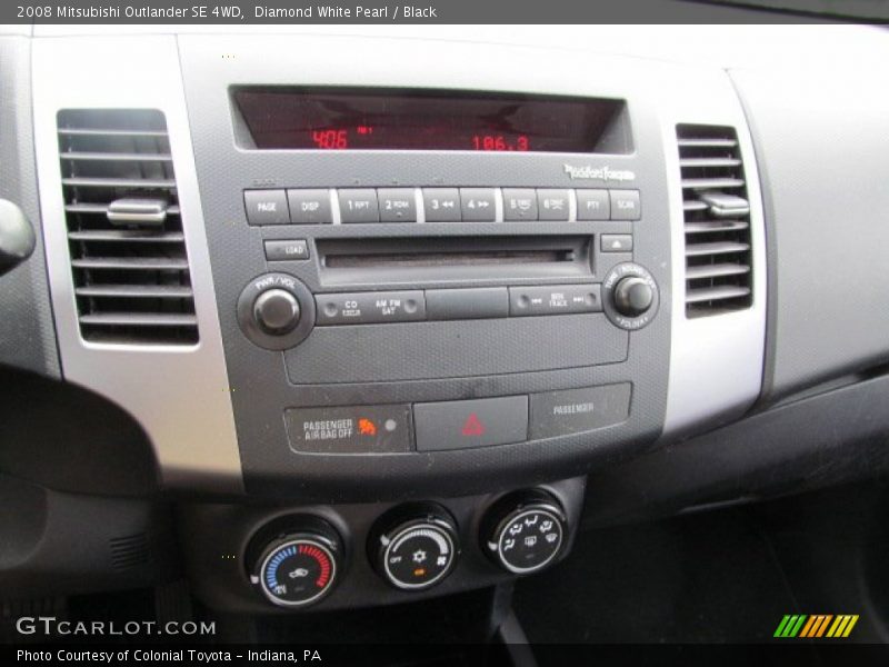 Diamond White Pearl / Black 2008 Mitsubishi Outlander SE 4WD