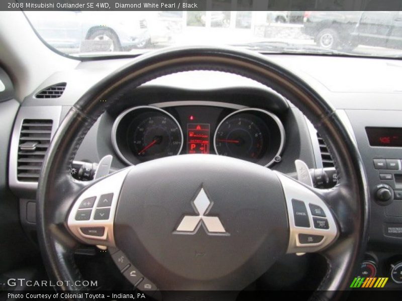 Diamond White Pearl / Black 2008 Mitsubishi Outlander SE 4WD
