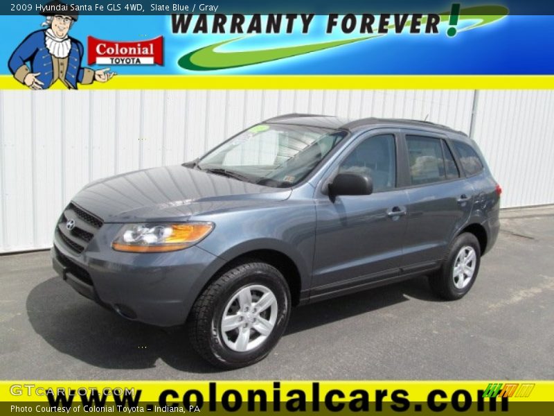 Slate Blue / Gray 2009 Hyundai Santa Fe GLS 4WD
