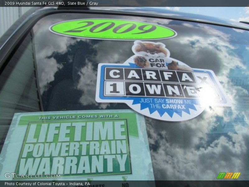 Slate Blue / Gray 2009 Hyundai Santa Fe GLS 4WD