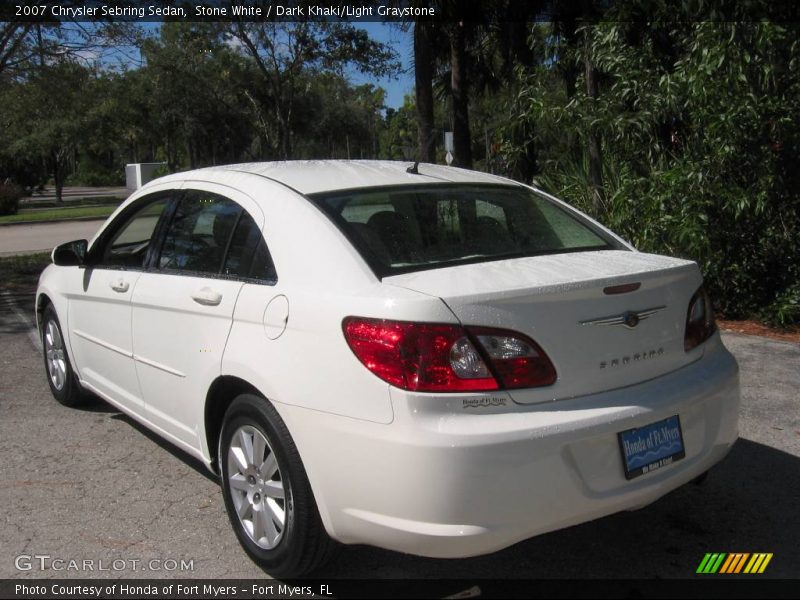 Stone White / Dark Khaki/Light Graystone 2007 Chrysler Sebring Sedan