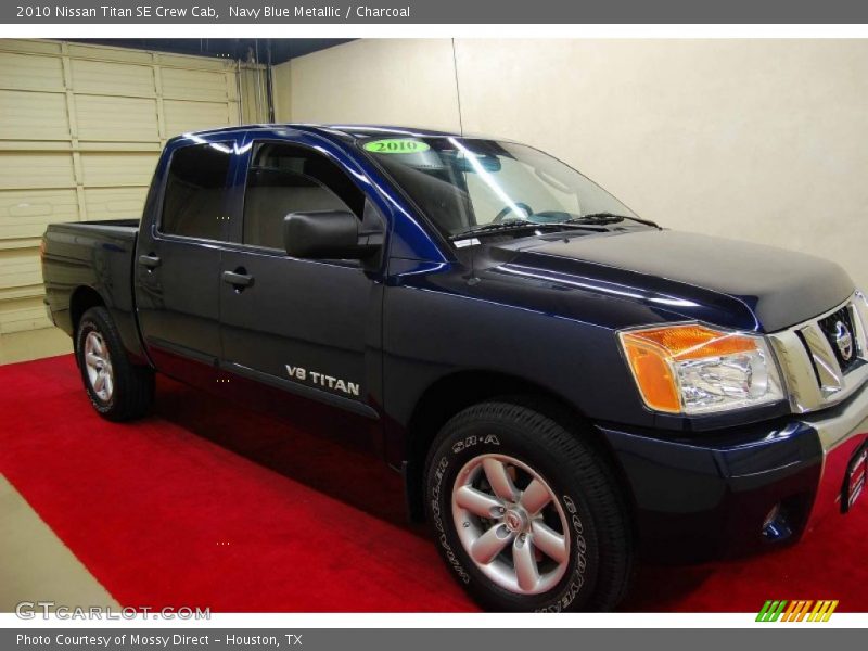 Navy Blue Metallic / Charcoal 2010 Nissan Titan SE Crew Cab