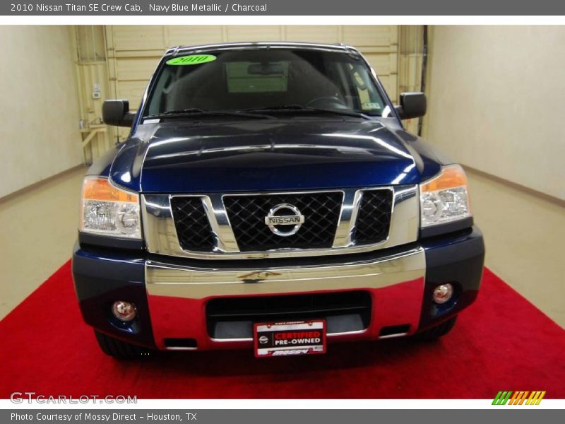 Navy Blue Metallic / Charcoal 2010 Nissan Titan SE Crew Cab