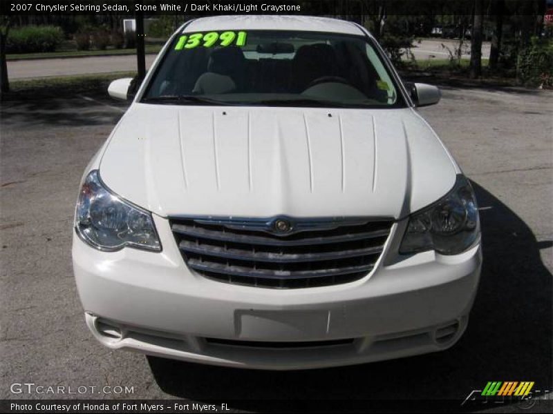 Stone White / Dark Khaki/Light Graystone 2007 Chrysler Sebring Sedan