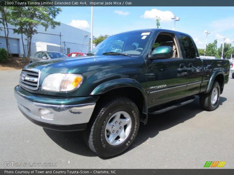 Imperial Jade Mica / Oak 2000 Toyota Tundra Limited Extended Cab 4x4