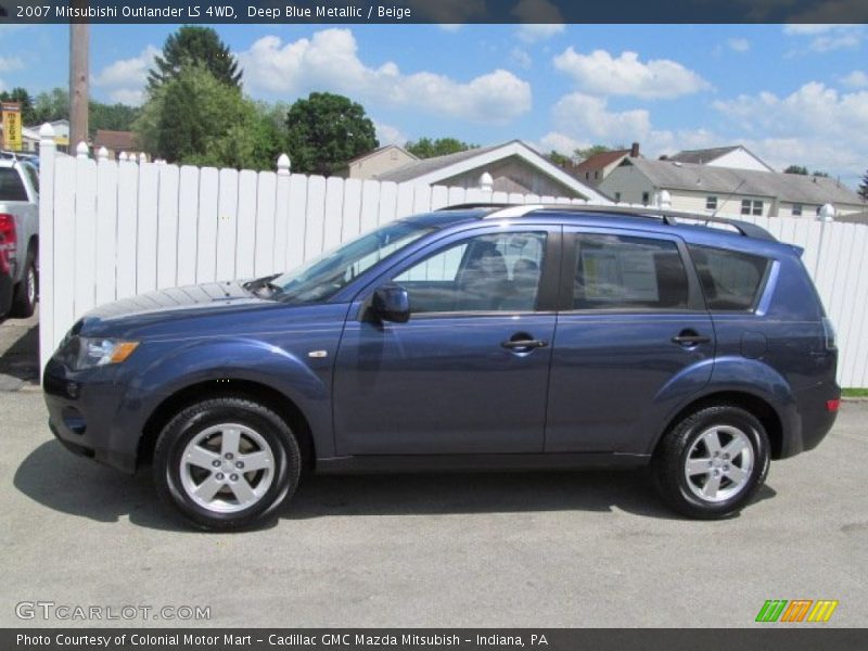 Deep Blue Metallic / Beige 2007 Mitsubishi Outlander LS 4WD