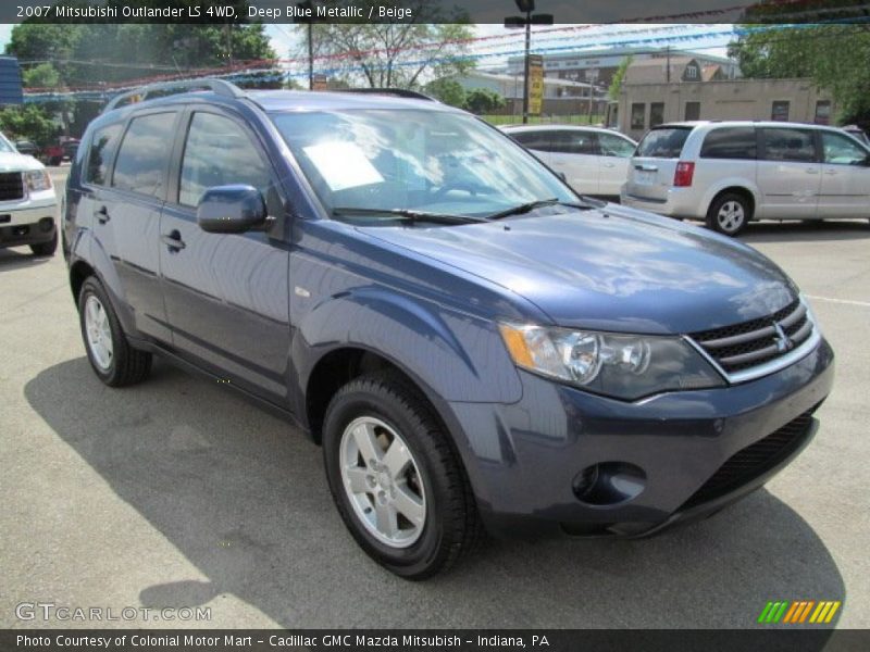 Deep Blue Metallic / Beige 2007 Mitsubishi Outlander LS 4WD