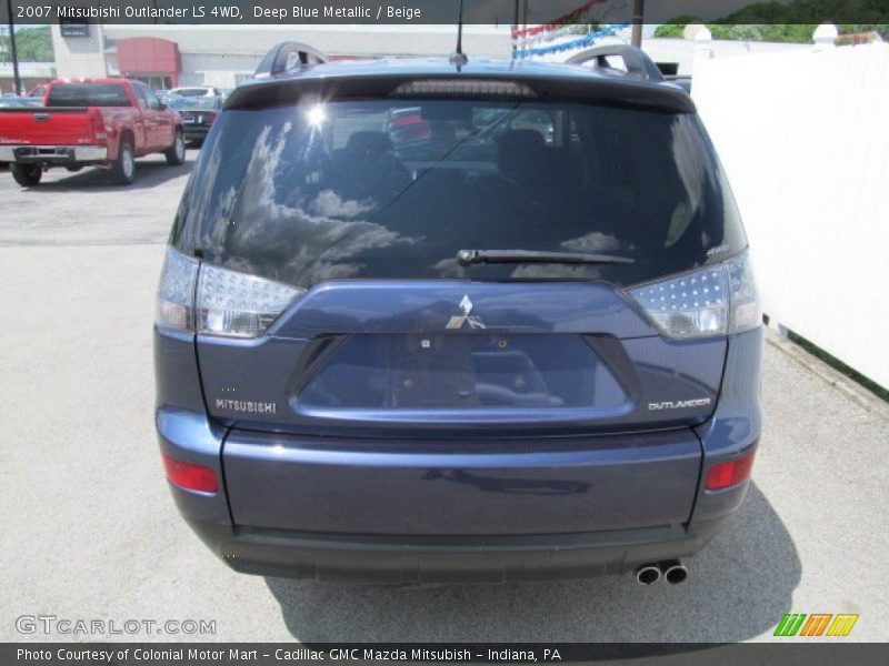 Deep Blue Metallic / Beige 2007 Mitsubishi Outlander LS 4WD