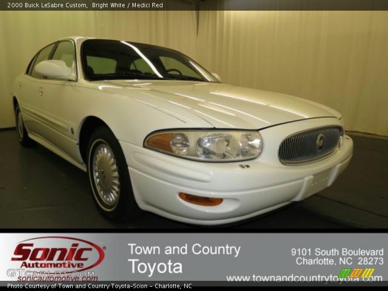Bright White / Medici Red 2000 Buick LeSabre Custom