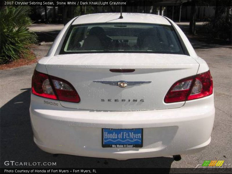 Stone White / Dark Khaki/Light Graystone 2007 Chrysler Sebring Sedan