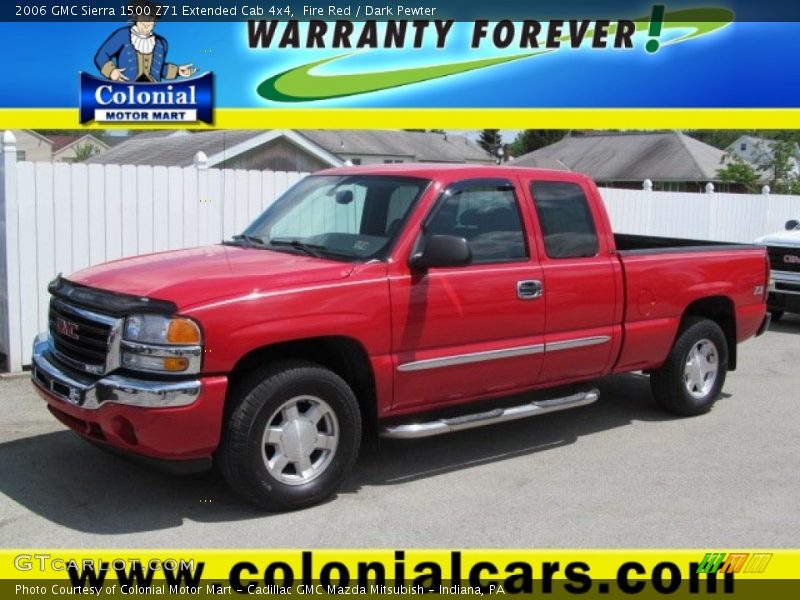 Fire Red / Dark Pewter 2006 GMC Sierra 1500 Z71 Extended Cab 4x4