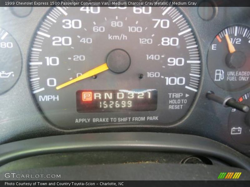 Medium Charcoal Gray Metallic / Medium Gray 1999 Chevrolet Express 1500 Passenger Conversion Van