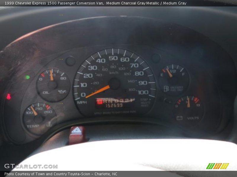 Medium Charcoal Gray Metallic / Medium Gray 1999 Chevrolet Express 1500 Passenger Conversion Van