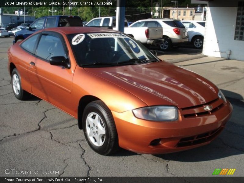 Sunburst Orange / Graphite 2004 Chevrolet Cavalier Coupe