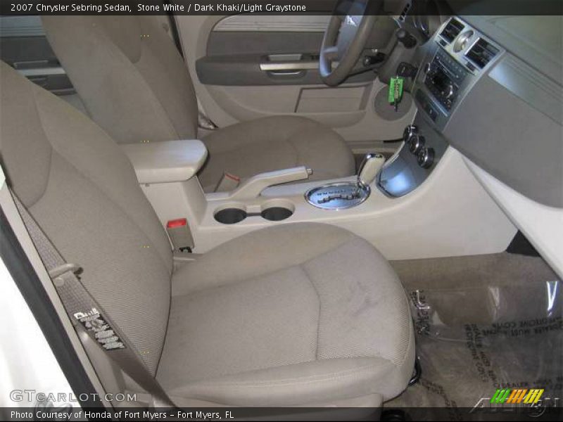 Stone White / Dark Khaki/Light Graystone 2007 Chrysler Sebring Sedan