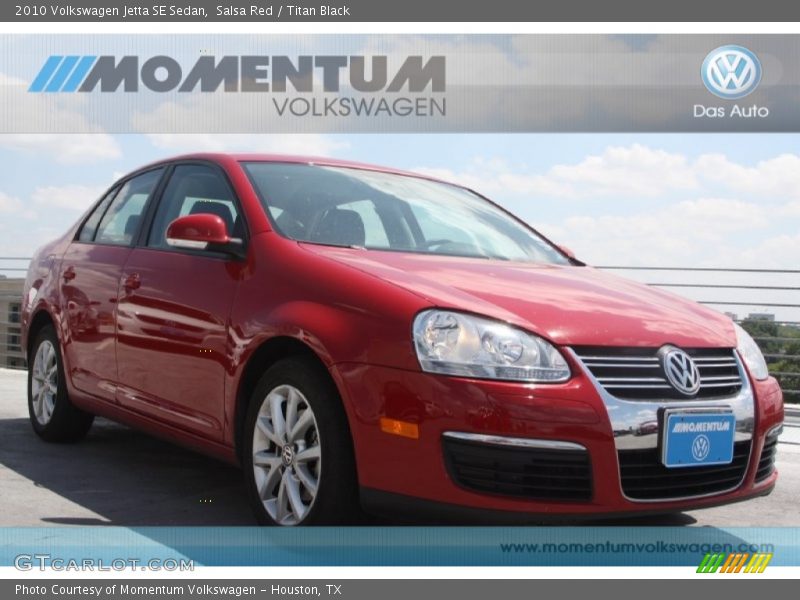Salsa Red / Titan Black 2010 Volkswagen Jetta SE Sedan