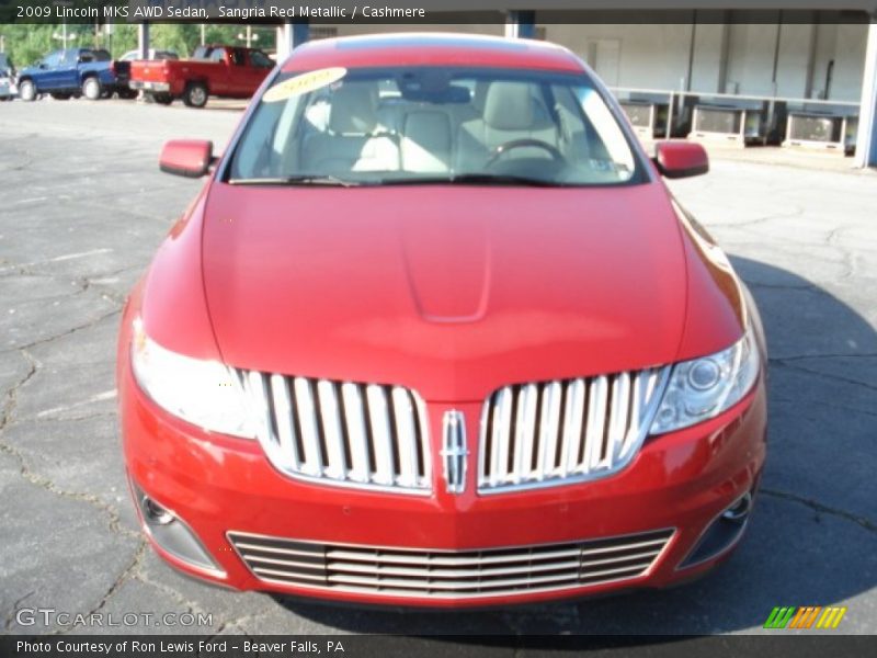 Sangria Red Metallic / Cashmere 2009 Lincoln MKS AWD Sedan