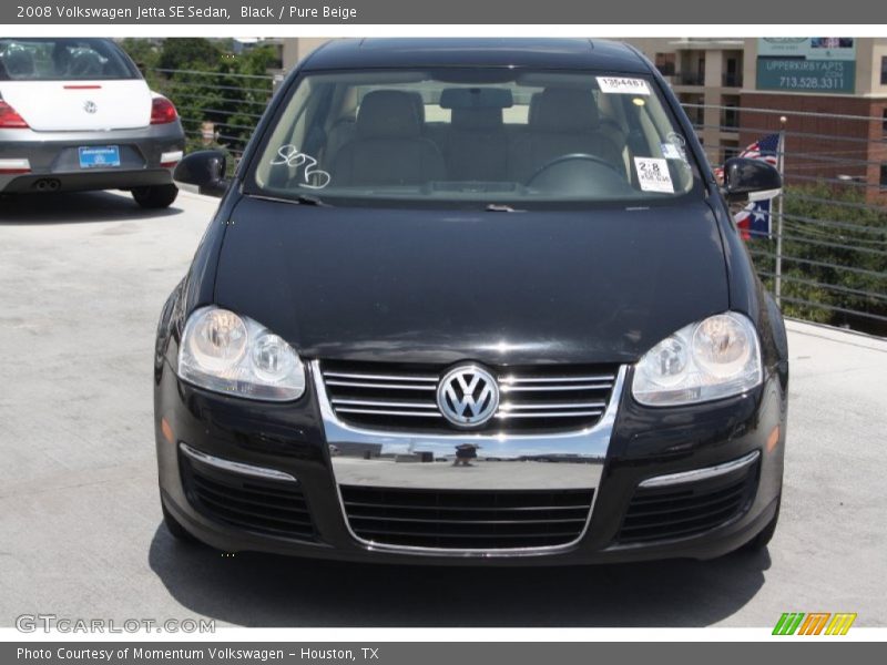 Black / Pure Beige 2008 Volkswagen Jetta SE Sedan