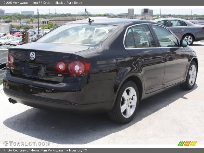 Black / Pure Beige 2008 Volkswagen Jetta SE Sedan